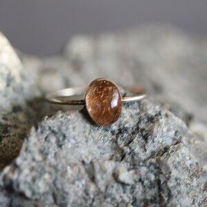 Rutilated Quartz Sterling Ring